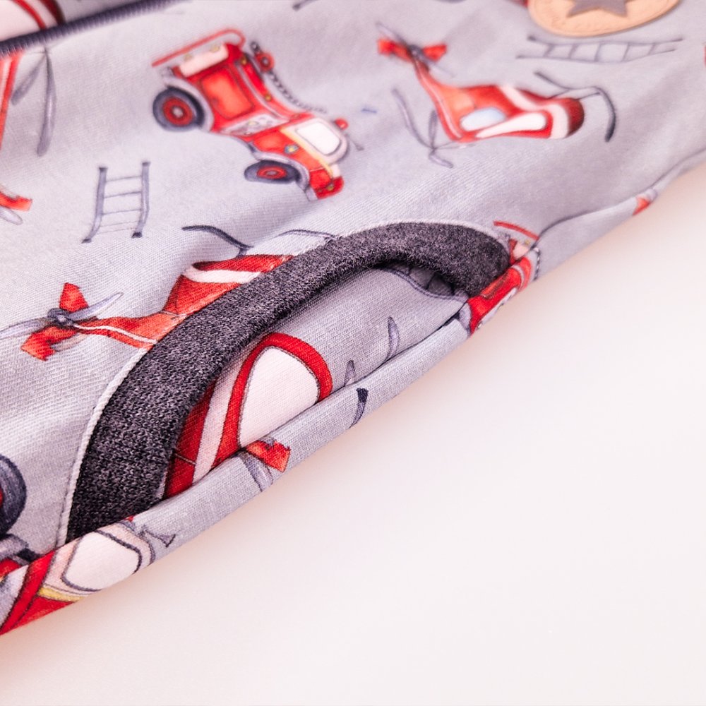 Outlast® béléssel ellátott pulóver - szürke tűzoltók/szürke-fehér melír csík 122 - Image 3