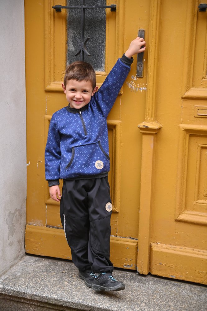 Felpa calda con tasca - blu 122 - immagine 6