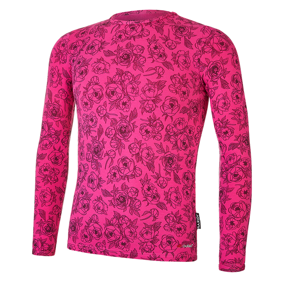 Camiseta con deslizamiento DR TISK Outlast® - peonías rosas 134