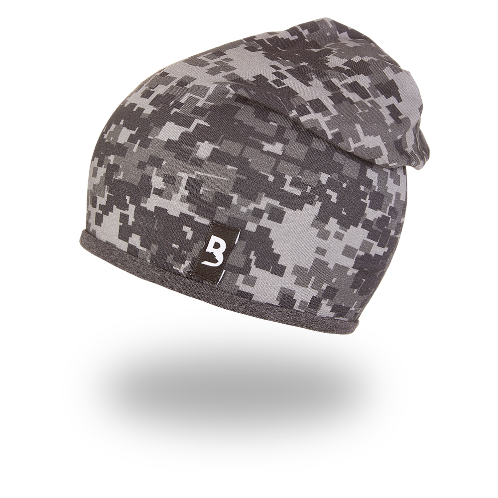 Bélelt magas Outlast® sapka - pixel/sötétszürke melír 5 | 49-53 cm