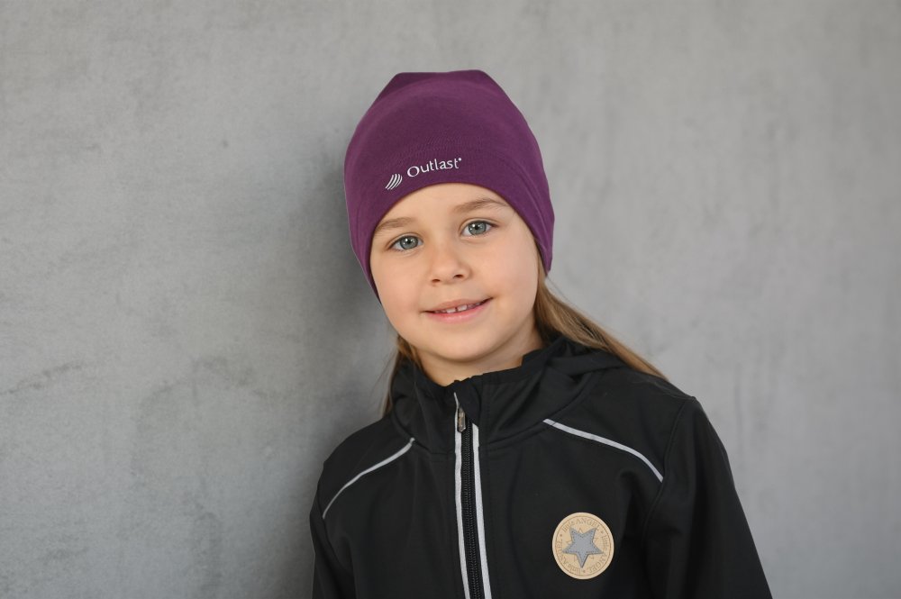 Berretto a cuffia elasticizzato Outlast ® - prugna 1 | 36-38 cm - immagine 4