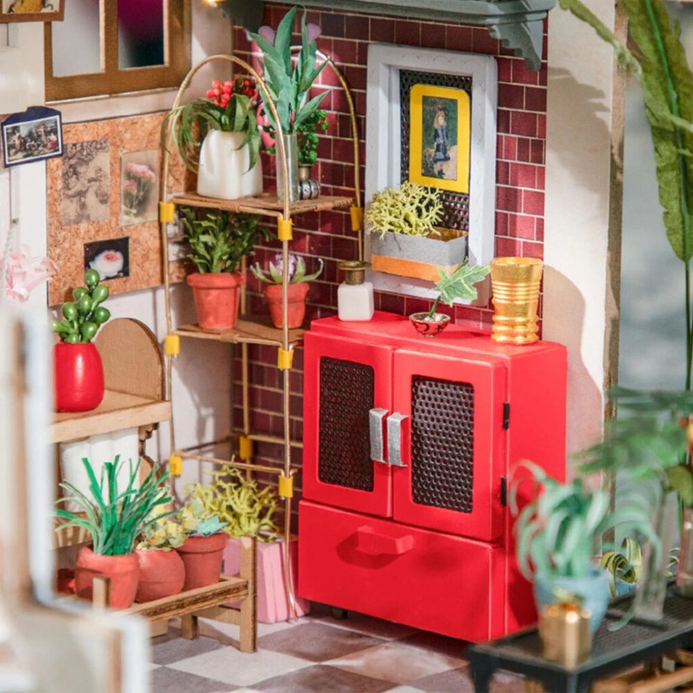 RoboTime 3D dřevěná skládačka Miniatura domečku Květinářství (obrázek 8)