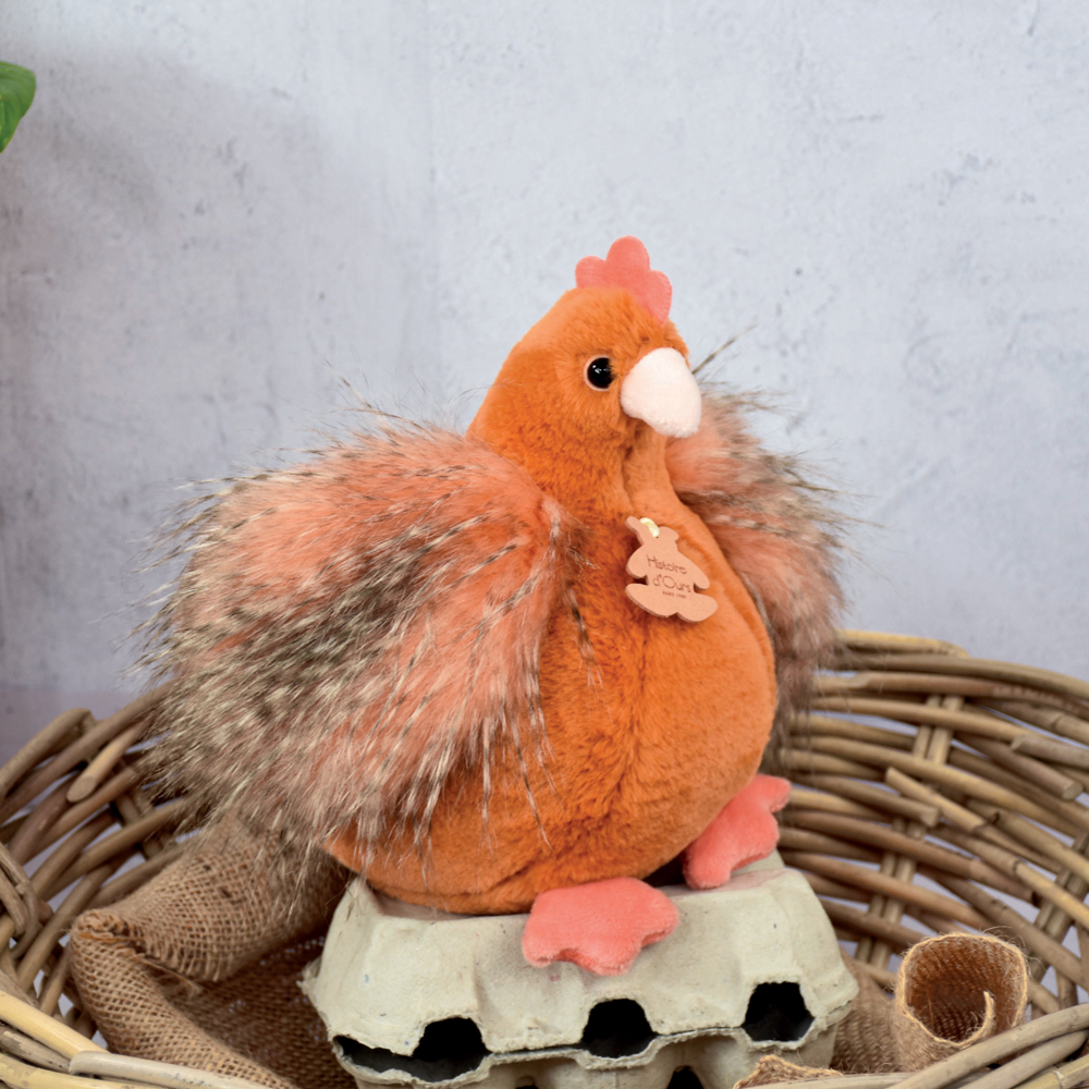 Doudou Histoire d´Ours Plyšová slepička zrzavá 20 cm (obrázek 3)