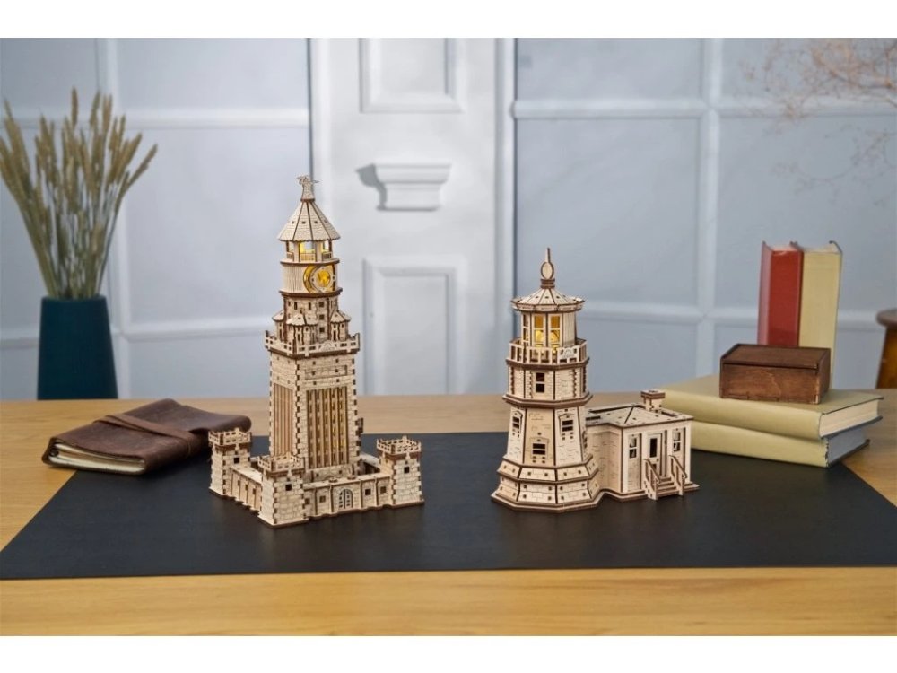 Ugears 3D dřevěné mechanické puzzle Alexandrijský maják (obrázek 3)