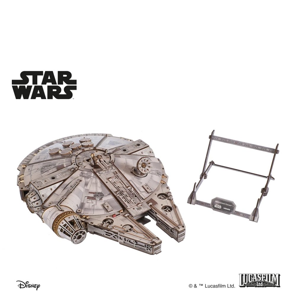Ugears 3D dřevěná mechanická skládačka Star Wars Millennium Falcon (obrázek 8)