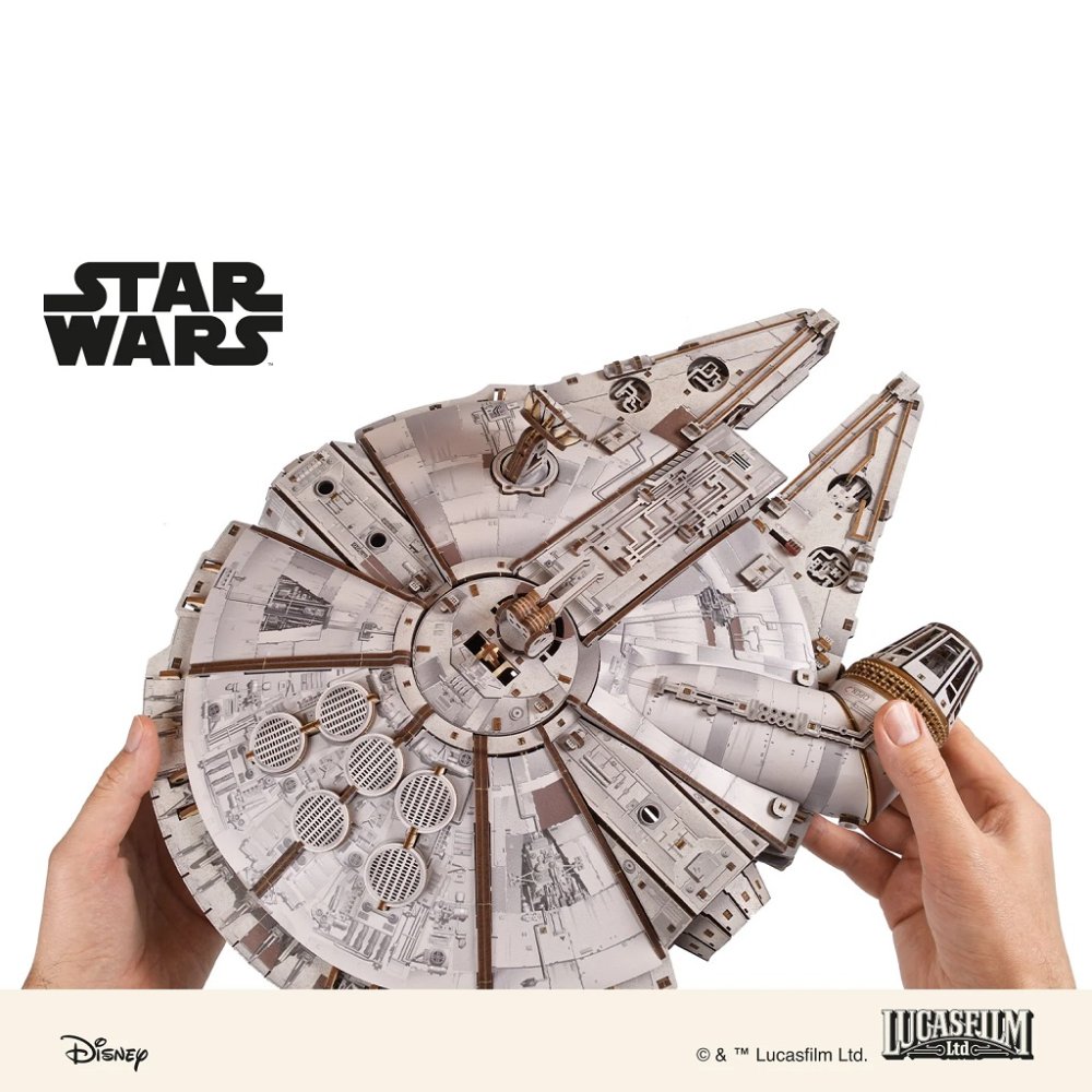 Ugears 3D dřevěná mechanická skládačka Star Wars Millennium Falcon (obrázek 11)