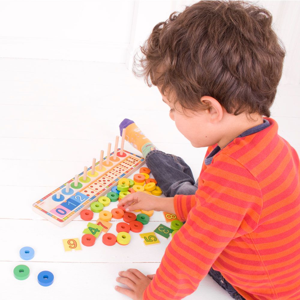 Bigjigs Toys Deska nasazování s čísly (obrázek 9)