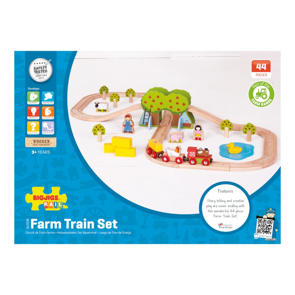 Bigjigs Rail Dřevěná vláčkodráha farma (obrázek 4)