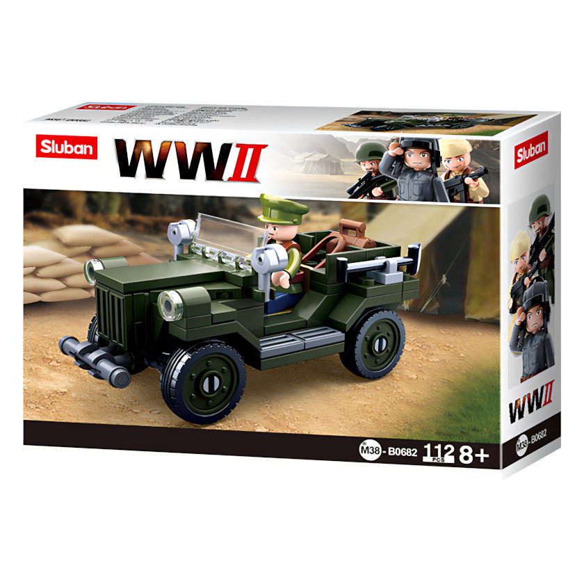 Sluban WWII M38-B0682 Sovětský terénní vůz GAZ 67 (obrázek 3)