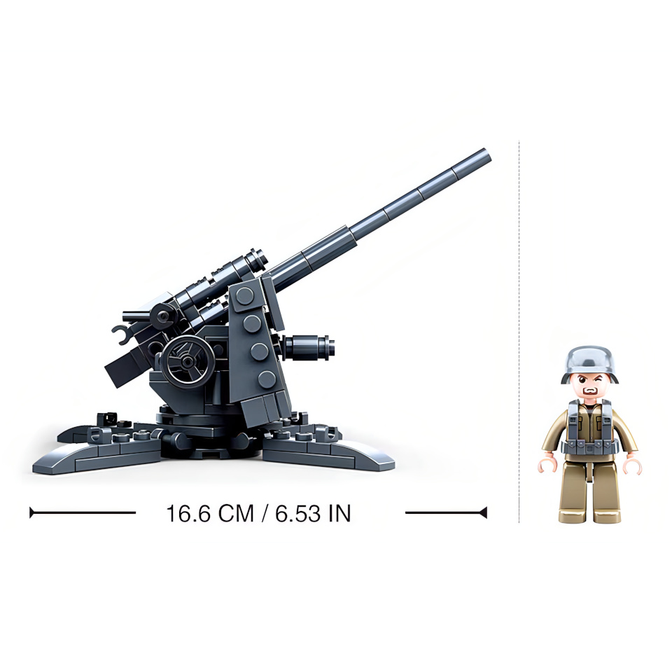 Sluban Army WW2 M38-B0852 Protiletadlový kanón (obrázek 4)