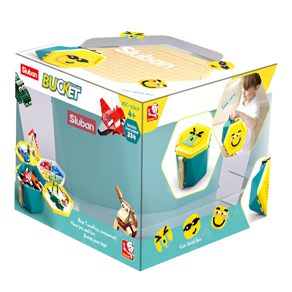 Sluban Bucket Bricks M38-B0829 Kbelík s kostkami zelený (obrázek 3)