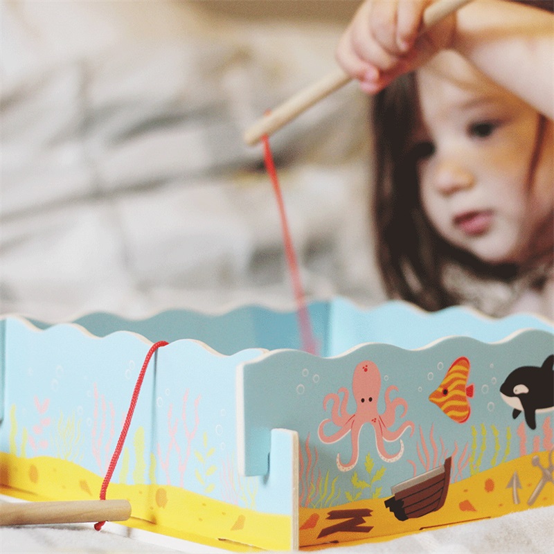Bigjigs Toys Magnetické chytání rybiček moře (obrázek 8)