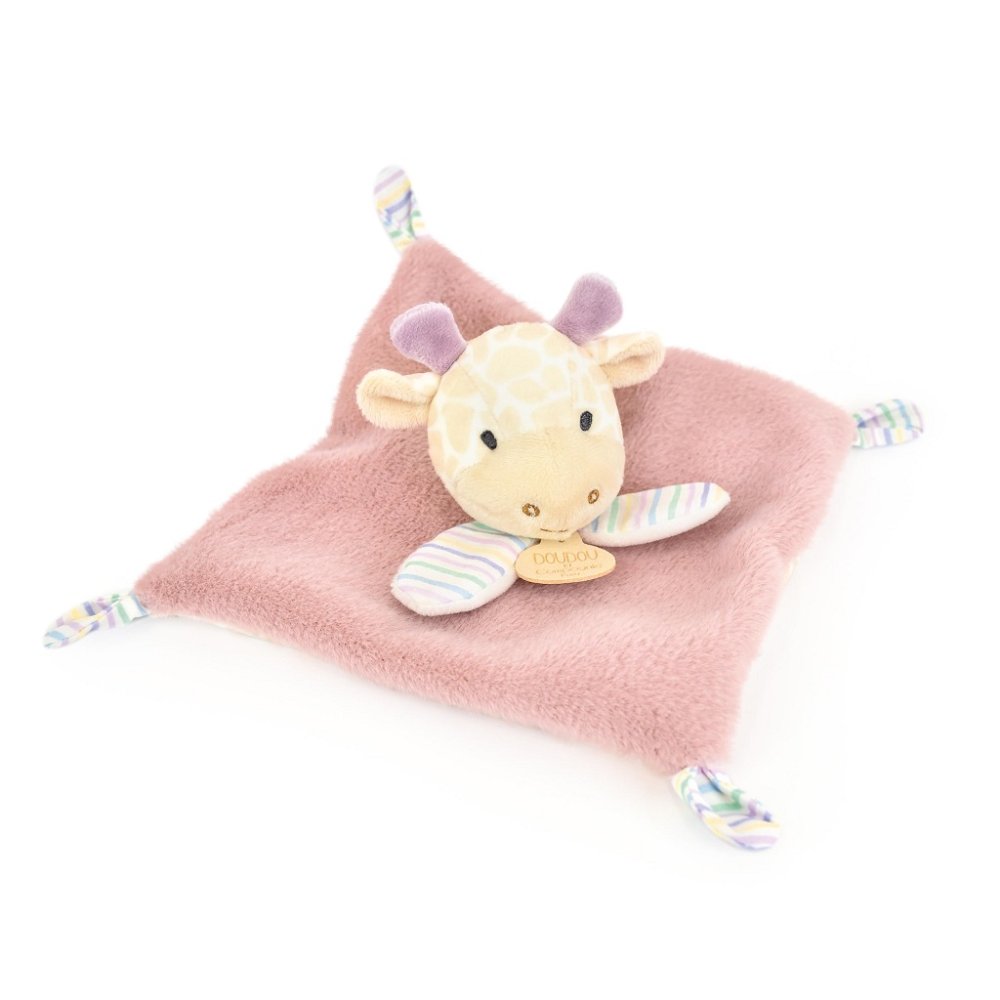 Doudou Plyšový muchláček růžový Žirafa 19 cm (obrázek 4)