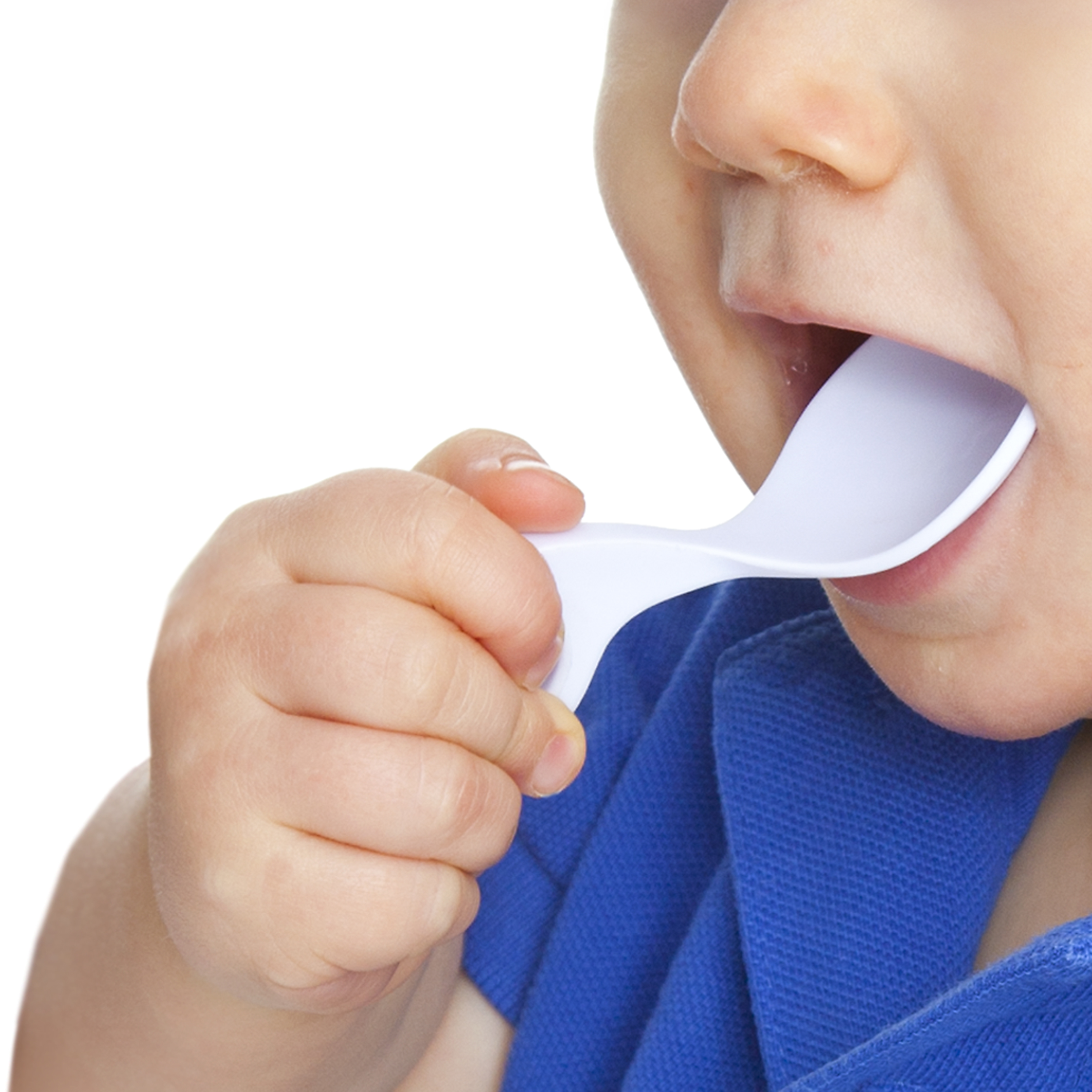 First Children's Spoon I Can Spoon - White And Baby Blue