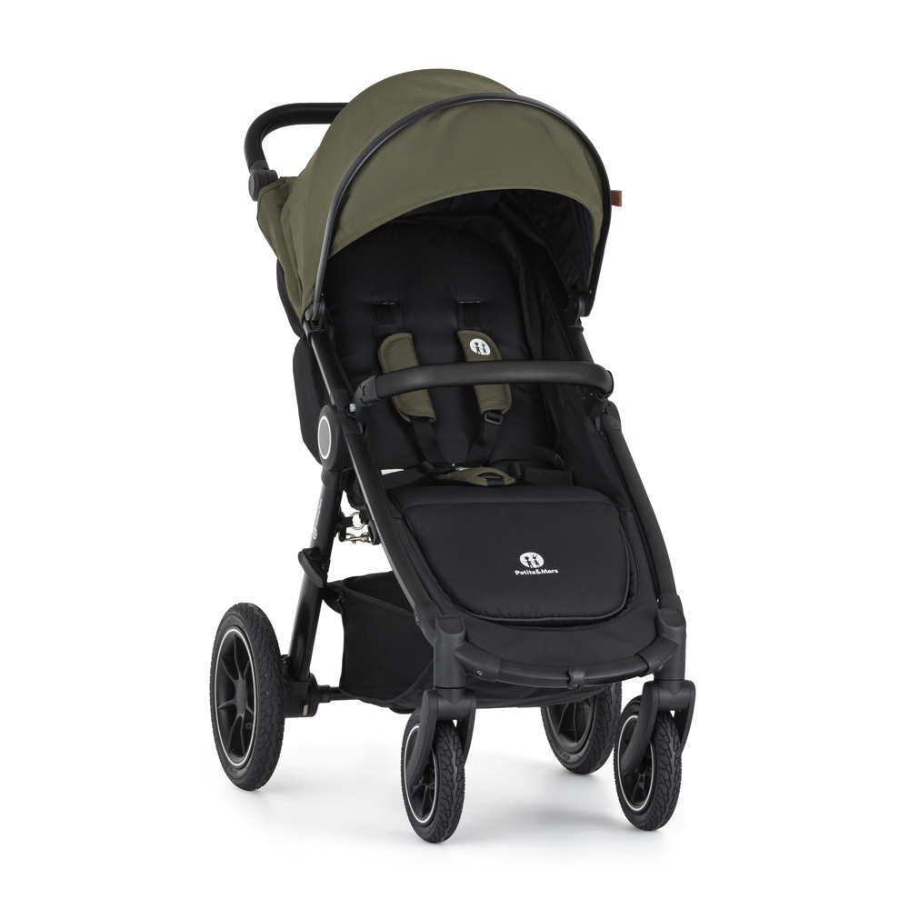 PETITE&MARS Sportvagn Street2 Air Black Mature Olive + PETITE&MARS Väska Jibot GRATIS