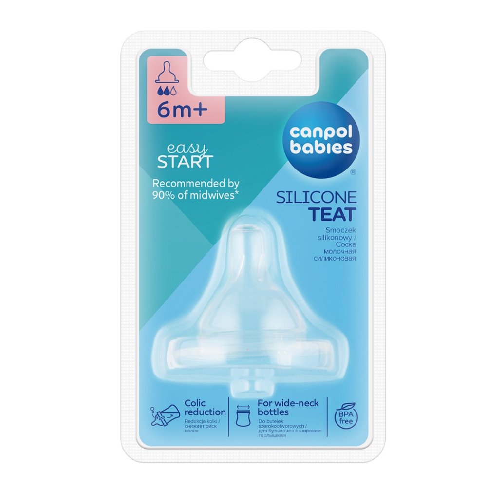 CANPOL BABIES Pacifier Silicone Round Wide 2-MEDIUM 1pc