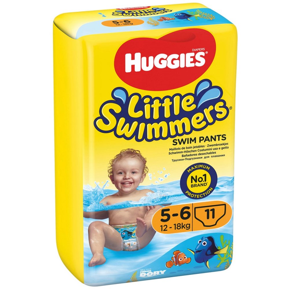 HUGGIES® Little Swimmers Pleny Do Vody Jednorázové 5-6 (12-18 Kg) 11 Ks