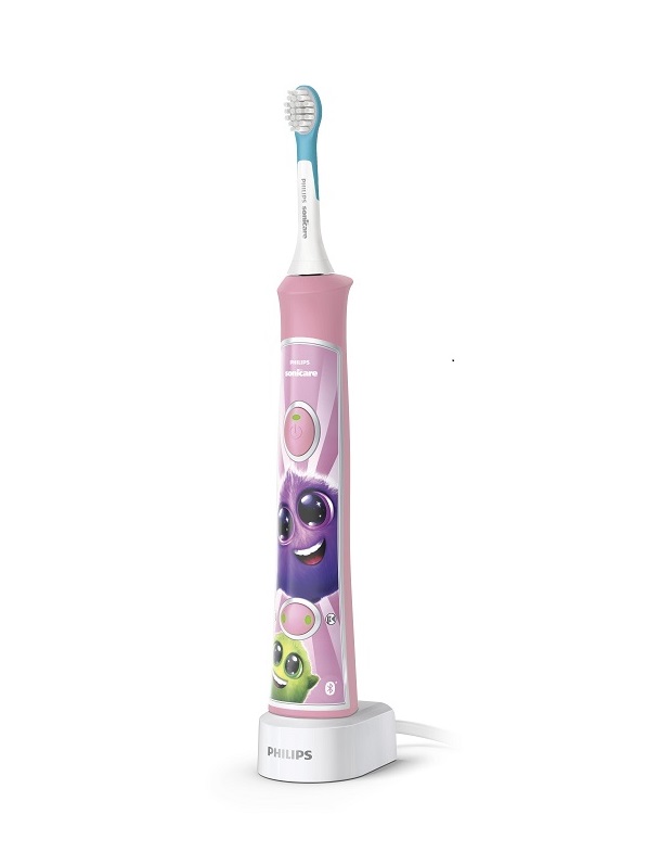 PHILIPS Brosse à Dents électrique Sonique Pour Enfants Avec Bluetooth Rose HX6352/42