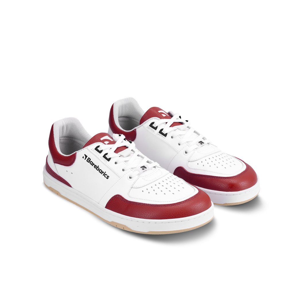 Zapatillas Barebarics Wave Barefoot - Blanco Y Rojo Carmesí 47 Red