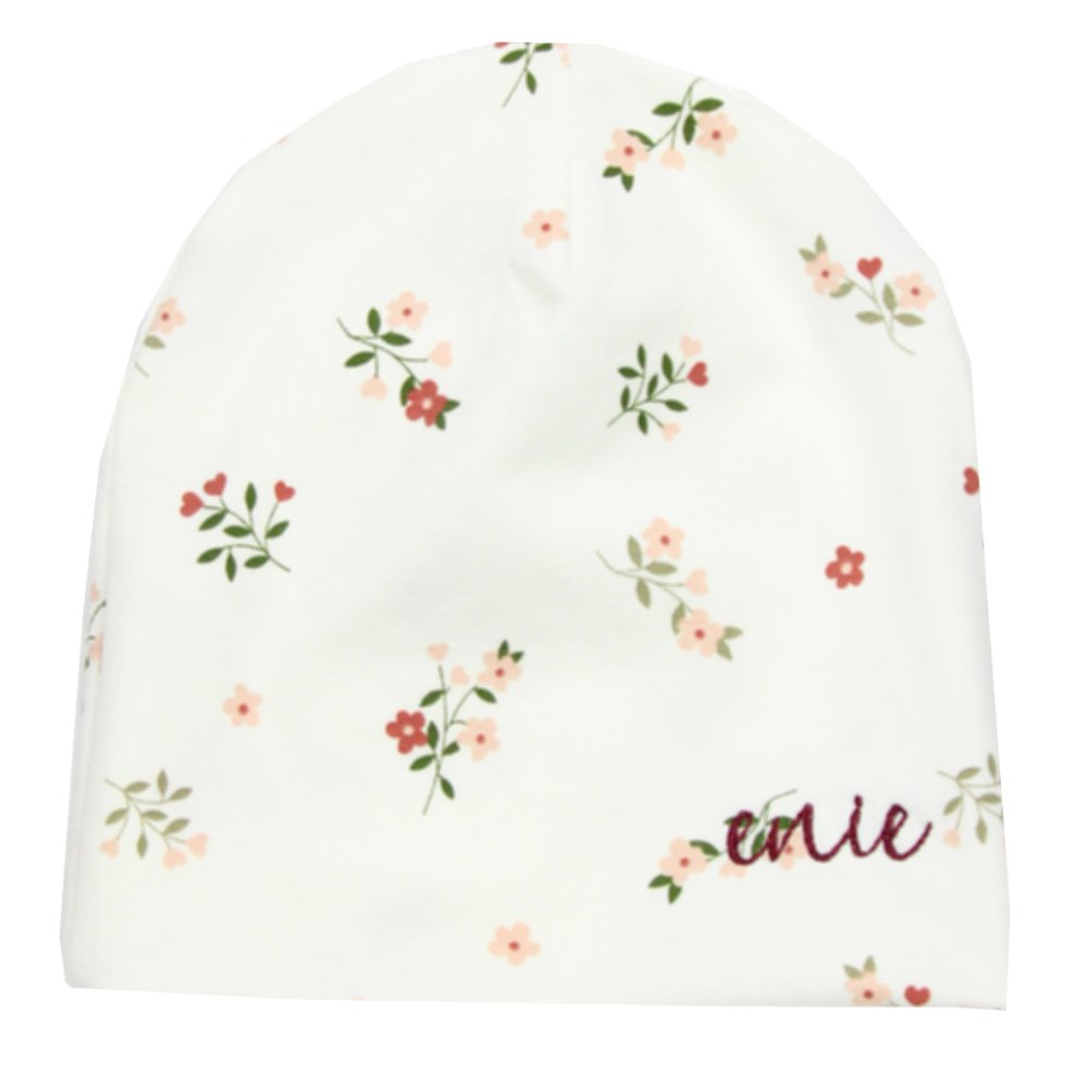ENIE BABY Bonnet enfant Fleurs crème 6-9m