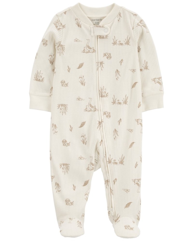 Tuta con cerniera Sleep&Play CARTER'S Ivory Goose neutra, taglia 9m. 74