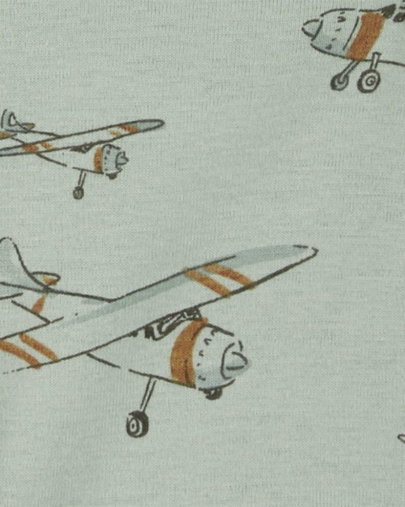 Body à manches longues CARTER'S à rayures vertes, motif avion, garçon, 4 pièces, 12 m/taille. 80 – Image 5