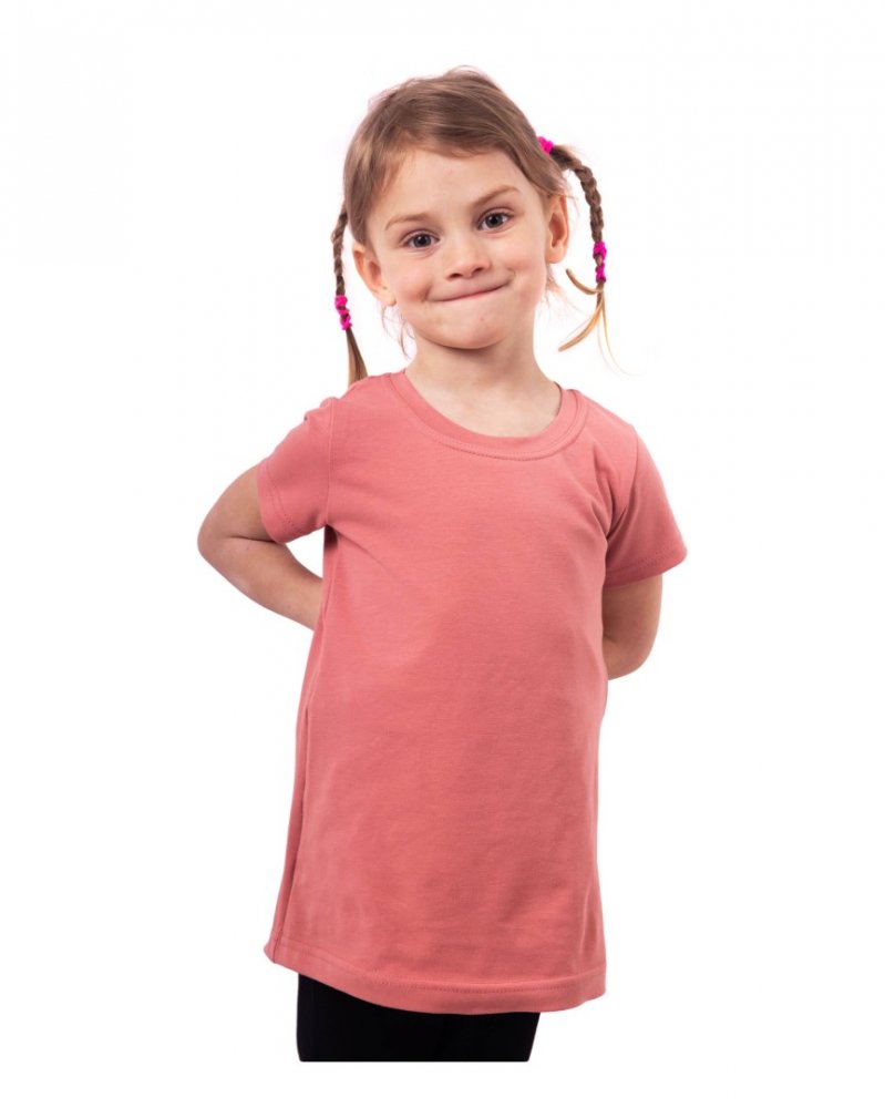 T-shirt manches courtes pour filles, vieux rose 98