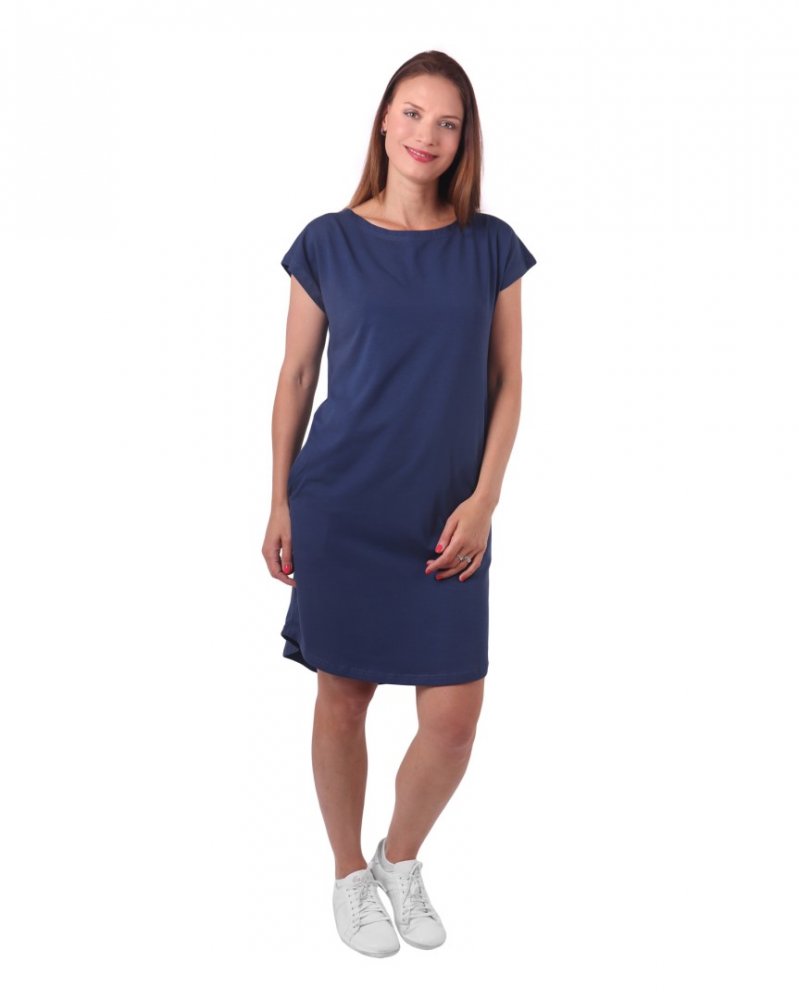 Abito da donna Zoe con tasche, vestibilità ampia, blu jeans S/M - immagine 6