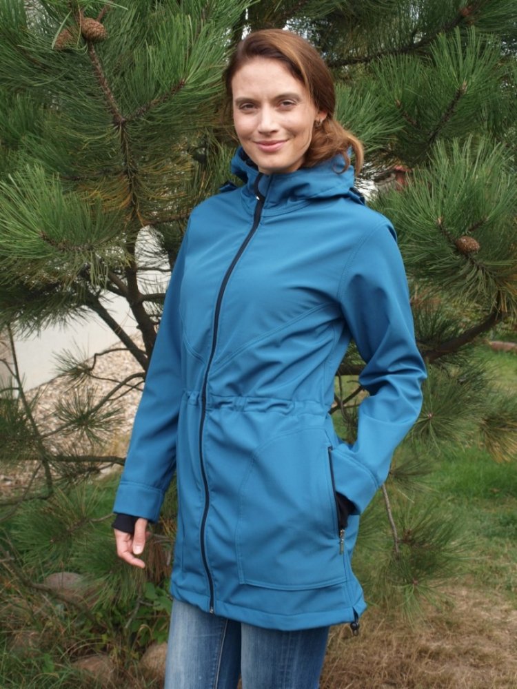 Softshell kismama és hordozó kabát Alice + derék kabát, benzin színű L/XL - Image 4
