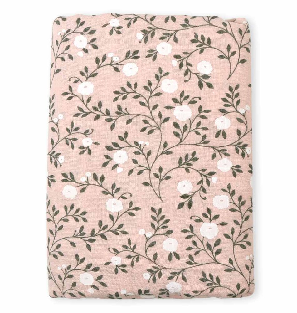 A Little Lovely Company - Muslinhandduk XL, blossom - dusty pink