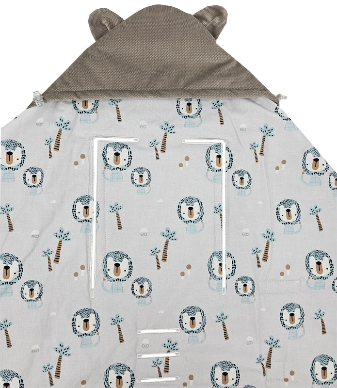 Saco de dormir EKO para silla de coche Velvet Lion beige - Imagen 4