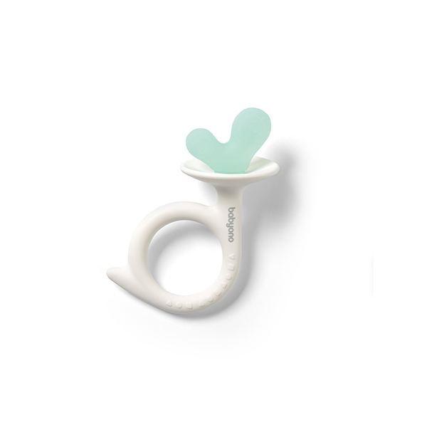 BABYONO Massaggiagengive in silicone Snail - blu