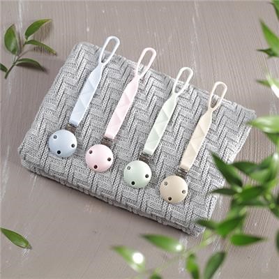 BABYONO Clip pour sucette en silicone - beige – Image 6
