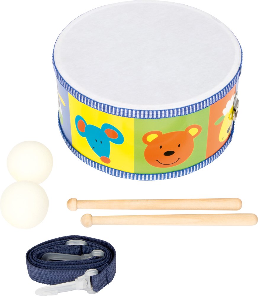 small foot Instrumentos musicales de madera para niños, tambor con animales - Imagen 4