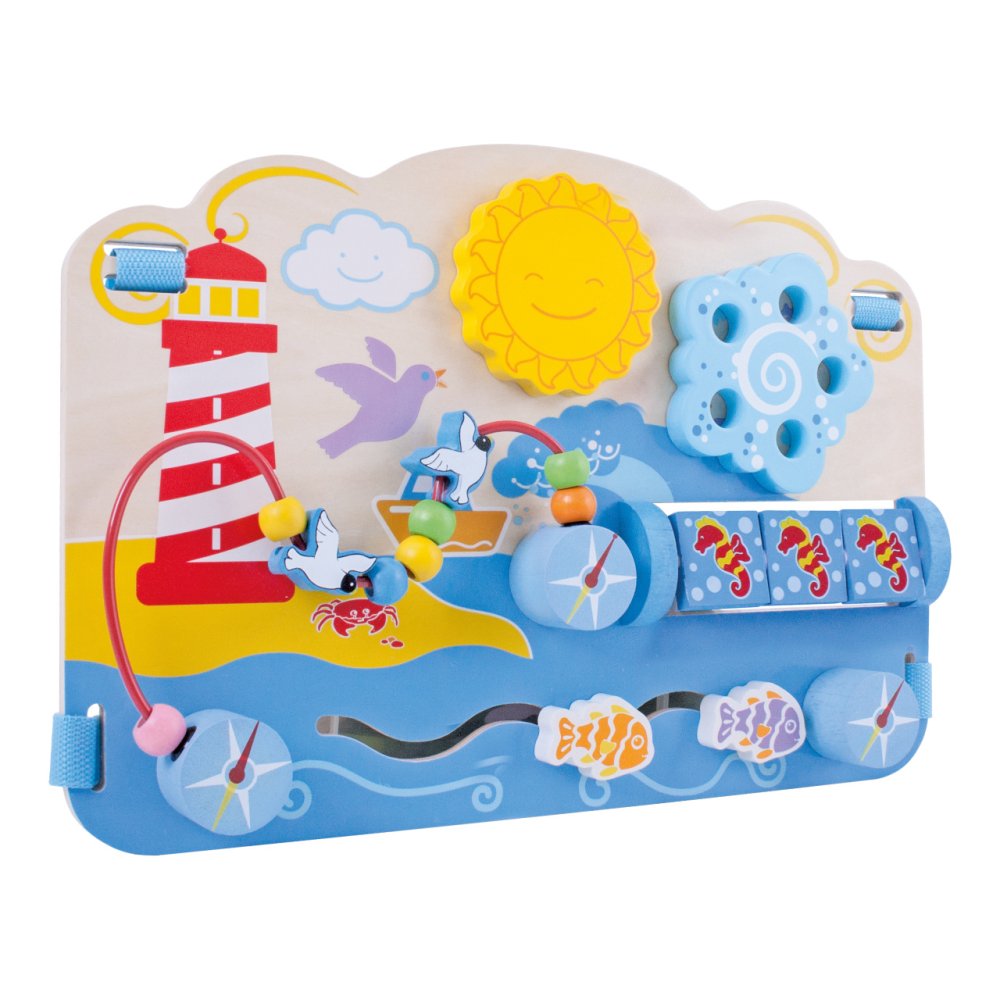 Bigjigs Baby Tablero de motricidad de madera - Mar - Imagen 3
