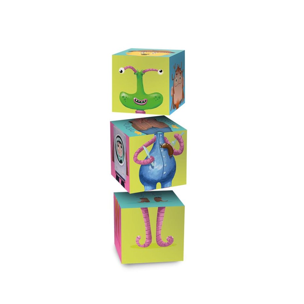 Dino Dřevěné kostky Příšerky 12 ks (obrázek 8)