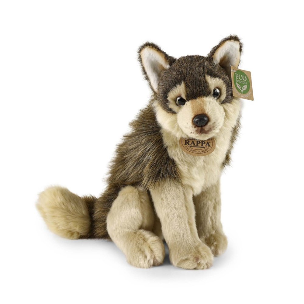 Rappa Pluszowy wilk siedzący 28 cm ECO-FRIENDLY - obrazek 3