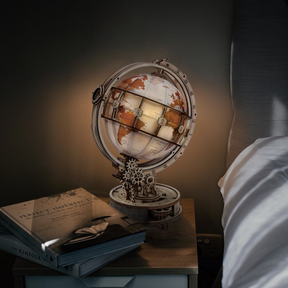 RoboTime 3D fa mechanikus építőkészlet Világító földgömb - Image 4