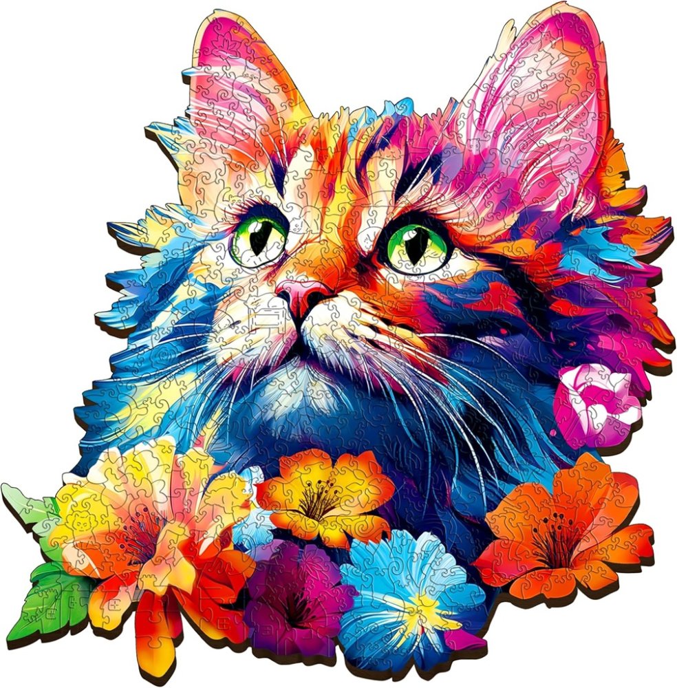 EscapeWelt Drewniane puzzle Kot 500 elementów