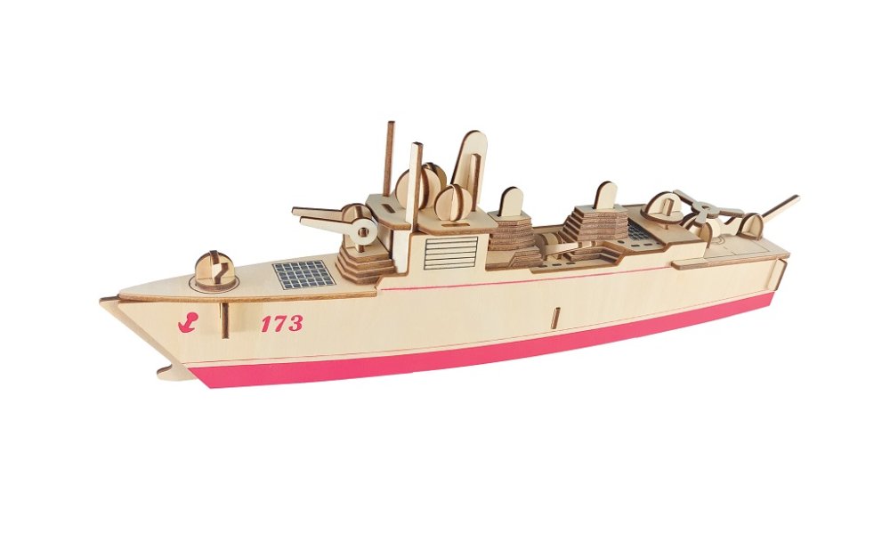 Woodcraft Puzzle 3D in legno Cacciatorpediniere 052D