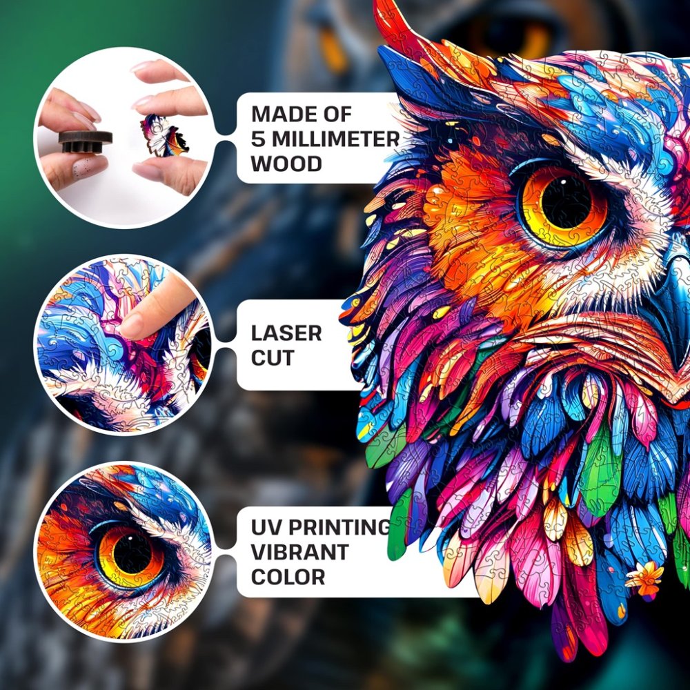 EscapeWelt Puzzle de Madera Búho 500 Piezas - Imagen 5