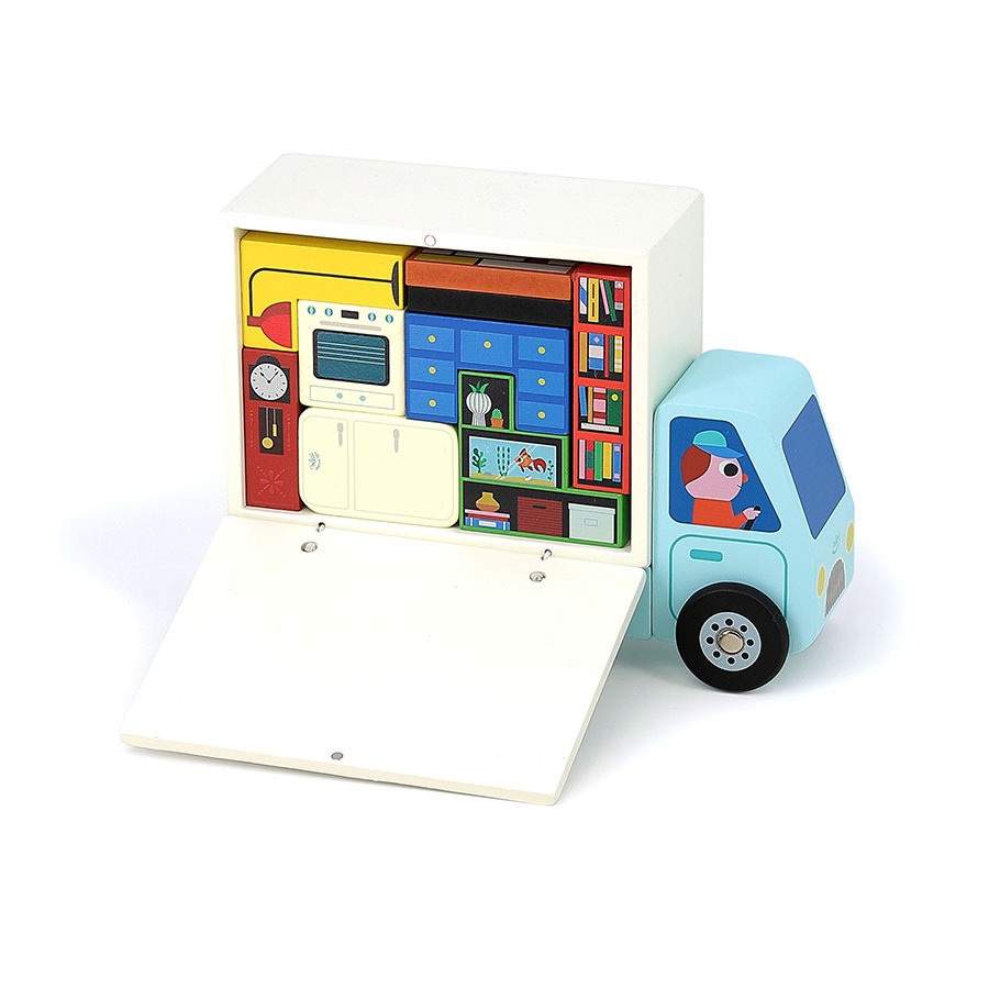 Vilac Fa logikai játék Rakd fel helyesen! Költöztetők