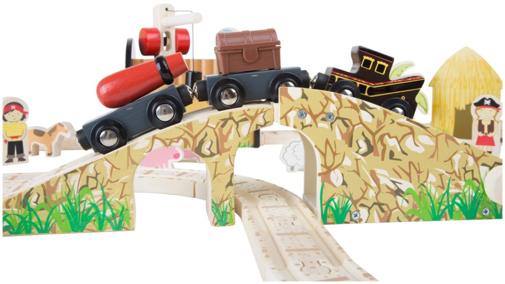 small foot Treno in legno pirati - immagine 2