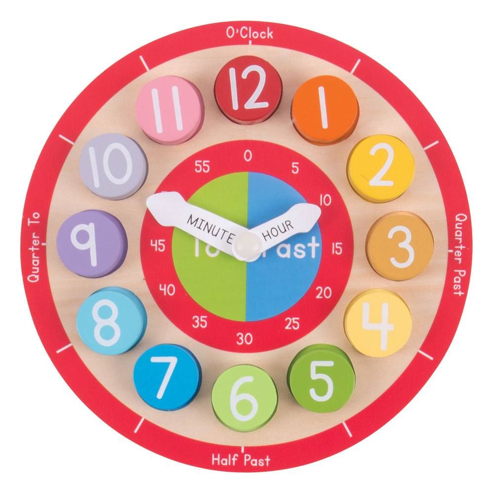 Bigjigs Toys Orologio educativo inglese