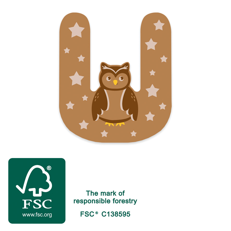 small foot Letra de madera U