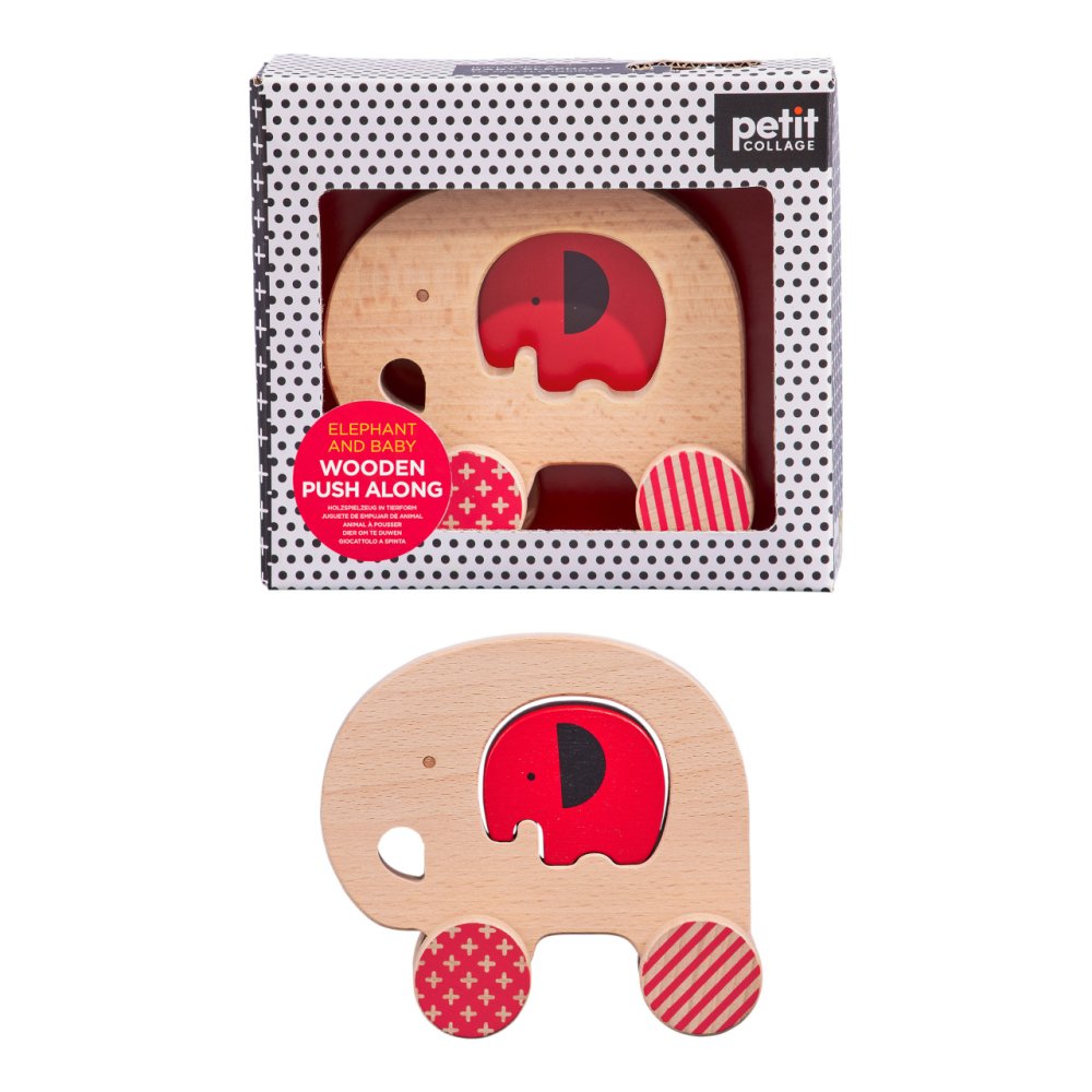 Petit Collage Słoń i słoniątko na kółkach - obrazek 6