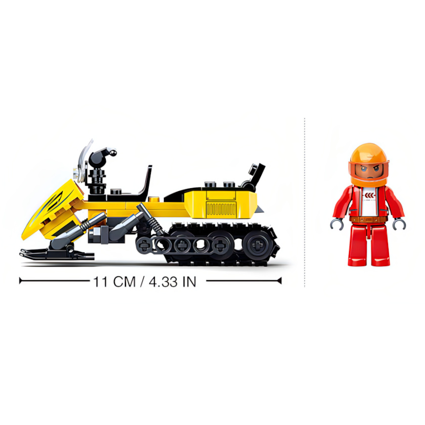 Sluban Secouristes d'hiver M38-B0951 Motoneige de sauvetage – Image 3