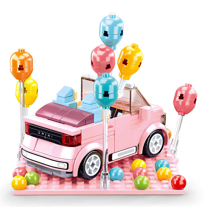 Sluban Girls Dream Mini Handcraft M38-B1086 Qmini rosa Cabriolet – Bild 2