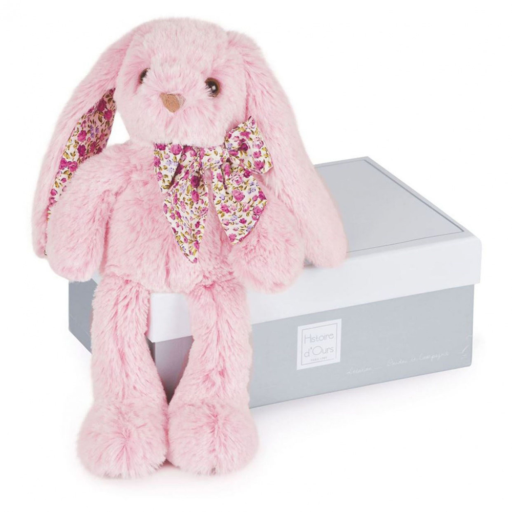 Doudou Histoire d´Ours Peluche conejito rosa 25 cm
