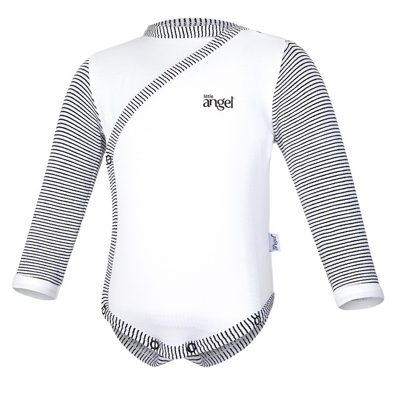 Body envolvente DR Outlast® - blanco/negro y rayas blancas 62